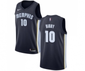 Women's Nike Memphis Grizzlies #10 Mike Bibby Swingman Navy Blue Road NBA Jersey - Icon Edition