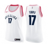 Women's Nike Memphis Grizzlies #17 Garrett Temple Swingman White Pink Fashion NBA Jersey