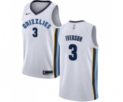 Women's Nike Memphis Grizzlies #3 Allen Iverson Swingman White NBA Jersey - Association Edition