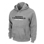 Arizona Cardinals Authentic font Pullover Hoodie Grey