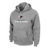 Atlanta Falcons Authentic Logo Pullover Hoodie Grey