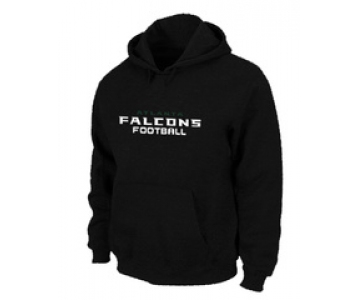 Atlanta Falcons Authentic font Pullover Hoodie Black