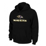 Baltimore Ravens Authentic Logo Pullover Hoodie Black