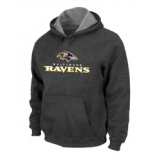 Baltimore Ravens Authentic Logo Pullover Hoodie D.Grey