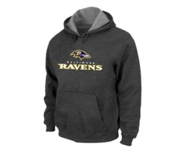 Baltimore Ravens Authentic Logo Pullover Hoodie D.Grey