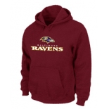 Baltimore Ravens Authentic Logo Pullover Hoodie RED