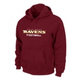 Baltimore Ravens Authentic font Pullover Hoodie Red