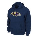 Baltimore Ravens Logo Pullover Hoodie D.Blue