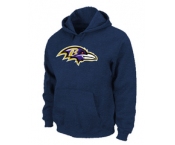 Baltimore Ravens Logo Pullover Hoodie D.Blue