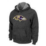 Baltimore Ravens Logo Pullover Hoodie D.Grey