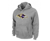 Baltimore Ravens Logo Pullover Hoodie Grey