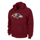 Baltimore Ravens Logo Pullover Hoodie RED