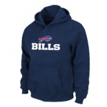 Buffalo Bills Authentic Logo Pullover Hoodie D.Blue