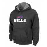 Buffalo Bills Authentic Logo Pullover Hoodie D.Grey