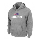 Buffalo Bills Authentic Logo Pullover Hoodie Grey