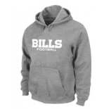 Buffalo Bills Authentic font Pullover Hoodie Grey