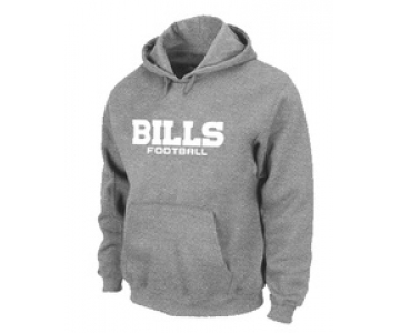 Buffalo Bills Authentic font Pullover Hoodie Grey