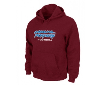 Carolina Panthers Authentic font Pullover Hoodie Red