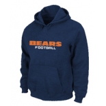 Chicago Bears Authentic font Pullover Hoodie D.Blue