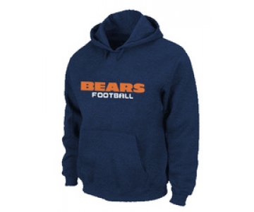 Chicago Bears Authentic font Pullover Hoodie D.Blue