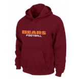 Chicago Bears Authentic font Pullover Hoodie Red