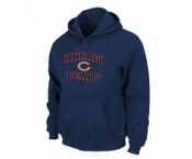 Chicago Bears Heart & Soul Pullover Hoodie D.Blue