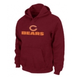 Chicago Bears Sideline Legend Authentic logo Pullover Hoodie RED