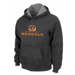 Cincinnati Bengals Authentic Logo Pullover Hoodie D.Grey