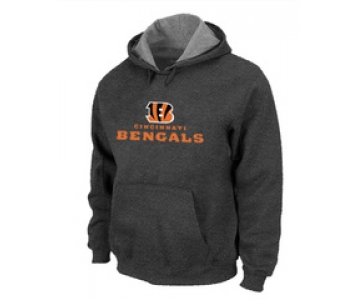 Cincinnati Bengals Authentic Logo Pullover Hoodie D.Grey