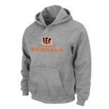 Cincinnati Bengals Authentic Logo Pullover Hoodie Grey