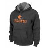 Cleveland Browns Authentic Logo Pullover Hoodie D.Grey