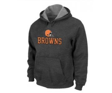 Cleveland Browns Authentic Logo Pullover Hoodie D.Grey