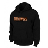 Cleveland Browns Authentic font Pullover Hoodie Black