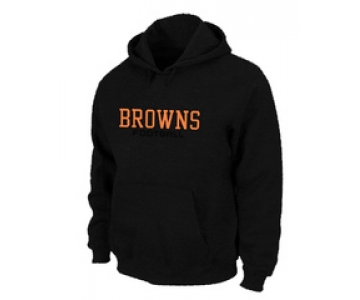 Cleveland Browns Authentic font Pullover Hoodie Black