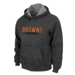 Cleveland Browns Authentic font Pullover Hoodie D.Grey