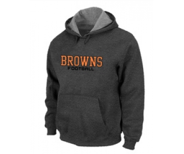 Cleveland Browns Authentic font Pullover Hoodie D.Grey