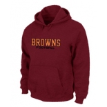 Cleveland Browns Authentic font Pullover Hoodie Red