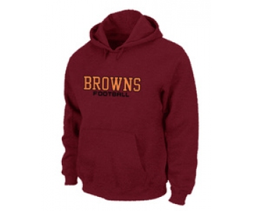 Cleveland Browns Authentic font Pullover Hoodie Red