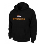 Denver Broncos Authentic Logo Pullover Hoodie Black