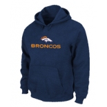 Denver Broncos Authentic Logo Pullover Hoodie D.Blue