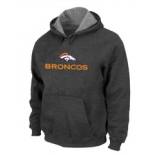 Denver Broncos Authentic Logo Pullover Hoodie D.Grey