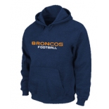 Denver Broncos Authentic font Pullover Hoodie D.Blue