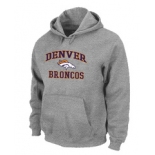 Denver Broncos Heart & Soul Pullover Hoodie Grey