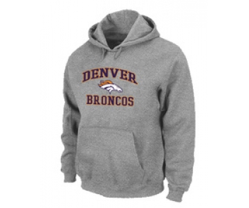 Denver Broncos Heart & Soul Pullover Hoodie Grey