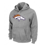 Denver Broncos Logo Pullover Hoodie Grey