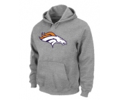 Denver Broncos Logo Pullover Hoodie Grey