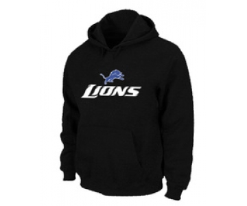 Detroit Lions Authentic Logo Pullover Hoodie Black