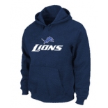 Detroit Lions Authentic Logo Pullover Hoodie D.Blue