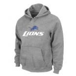 Detroit Lions Authentic Logo Pullover Hoodie Grey