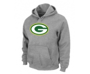 Green Bay Packers Logo Pullover Hoodie Grey